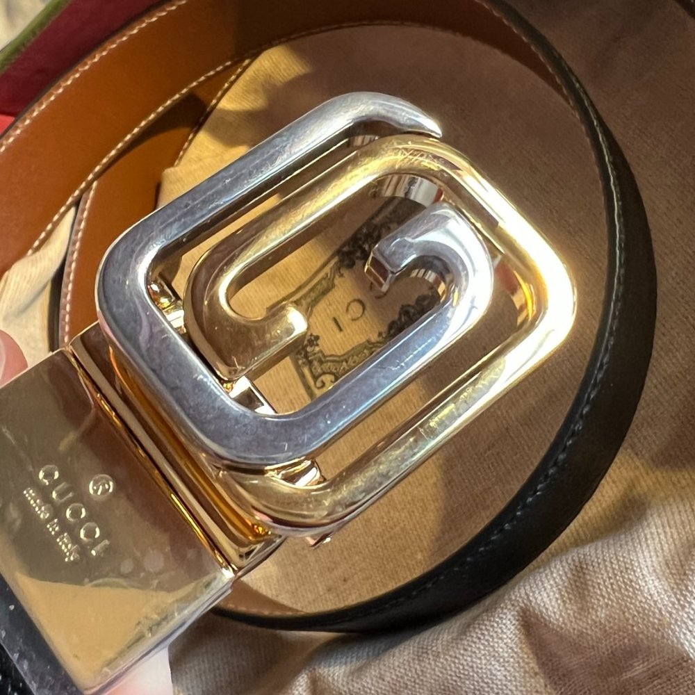 Belt with squared Interlocking G buckle - Picture 14 of 16